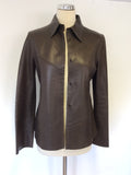 MULBERRY BROWN SOFT LEATHER SHIRT/ JACKET SIZE 12
