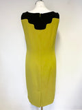 BRAND NEW MINUET PETITE LIME GREEN & BLACK TRIM SLEEVELESS DRESS & JACKET SUIT SIZE 12