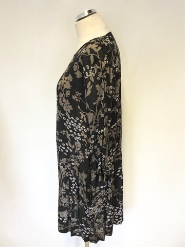 THE MASAI CLOTHING COMPANY FLORAL PRINT 3/4 SLEEVE DRESS SIZE M