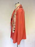 BRAND NEW HUDSON & ONSLO APRICOT JACKET WITH DETACHABLE SCARF SIZE 22