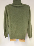 RALPH LAUREN POLO GREEN 100% WOOL JUMPER SIZE M AGE 10/12