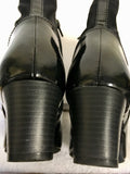 MARKS & SPENCER BLACK PATENT LEATHER ANKLE BOOTS SIZE 7.5