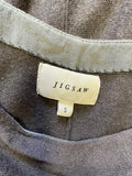 JIGSAW GREY FINE KNIT BATWING JUMPER SIZE S