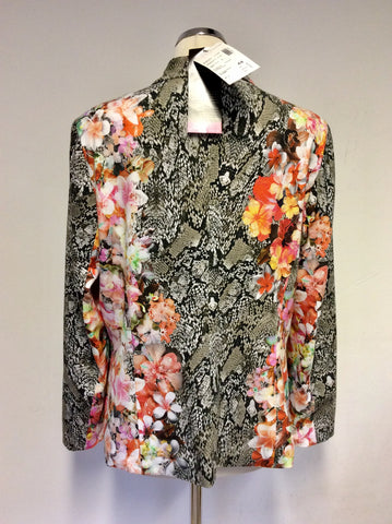 BRAND NEW STEILMANN SNAKESKIN & FLORAL PRINT ZIP UP JACKET SIZE 18
