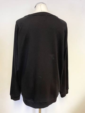 COAST BLACK WITH GOLD CHAIN TRIM LONG SLEEVED SWEATSHIRT SIZE L