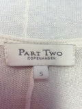 PART TWO COPENHAGEN IVORY LINEN BLEND LONG CARDIGAN SIZE S