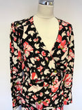 BRAND NEW SOMERSET BY ALICE TEMPERLEY BLACK FLORAL PRINT LONG SLEEVE JUMPSUIT SIZE 12
