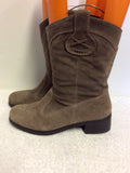 BRAND NEW HOTTER BROWN SUEDE SHORT BOOTS SIZE 8/42