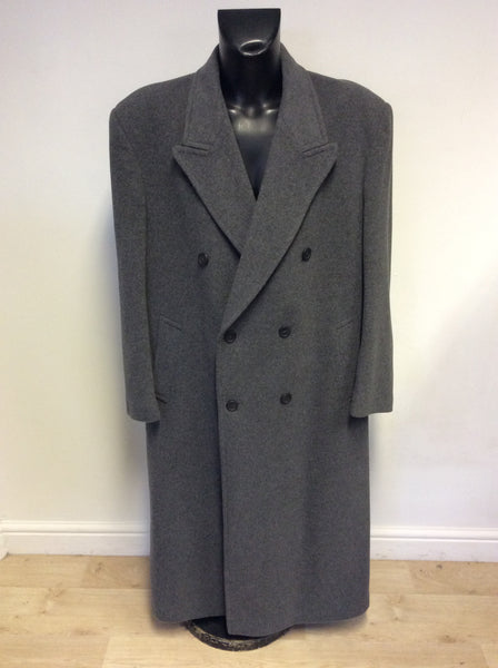 COXMOORE GREY WOOL & CASHMERE BLEND LONG COAT SIZE 42 BUT FIT LARGER