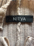 NITYA FAWN MERINO WOOL ZIP UP PONCHO/CARDIGAN ONE SIZE