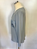 MARKS & SPENCER SILVER GREY BLOUSE SIZE 14