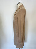 JAEGER CAMEL KNIT LONG CARDIGAN SIZE M