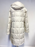 THE NORTH FACE IVORY PADDED QUILTED COAT SIZE M