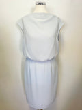 REISS MONICA iCE BLUE BACK BOW DETAILED SLEEVELESS OCCASION DRESS SIZE 8