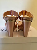 BRAND NEW RUSSELL & BROMLEY BELLABELLA OLD PINK METALLIC WEDGE HEEL MULE SANDALS SIZE 7/40