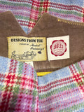 JOULES LIGHT BLUE & RED CHECK WOOL MINI SKIRT SIZE 12