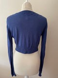 OUI MOMENTS BLUE LONG SLEEVE SHRUG SIZE 12