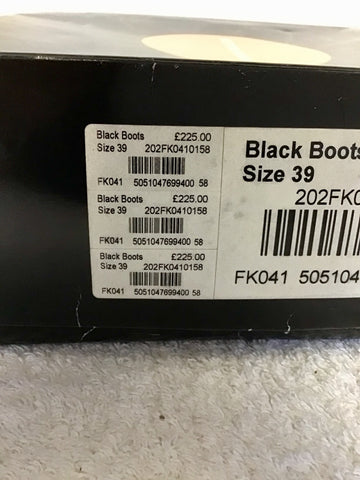 KAREN MILLEN BLACK SUEDE & SILVER STUD TRIM ANKLE BOOTS SIZE 6/39