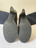 BRAND NEW HOBBS NAVY BLUE SUEDE KNEE LENGTH BOOTS SIZE 5.5/38.5