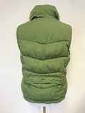 JOULES GREEN HIGH NECK PADDED SLEEVELESS GILET SIZE 14
