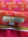 BODEN PINK,ORANGE & WHITE WEAVE WOOL BLEND BOX JACKET SIZE 14