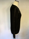 STAR BY JULIEN MACDONALD BLACK MESH & JEWEL TRIM JUMPER SIZE 16