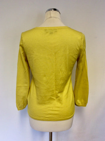 BODEN YELLOW WOOL CARDIGAN SIZE 10