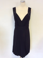 BCBGMAXAZRRIA BLACK SILK TRIM SPECIAL OCCASION DRESS SIZE M UK 12