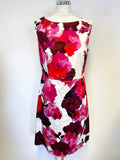BRAND NEW PHASE EIGHT ALICE MULTICOLOURED FLORAL PRINT SLEEVELESS SHIFT DRESS SIZE 14