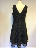 UNTOLD BLACK APPLIQUÉ FLOWERS SPECIAL OCCASION DRESS SIZE 14