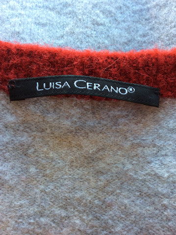 LUISA CERANO STRIPE WOOL & ALPACA BLEND SEQUIN TRIM JUMPER SIZE 14