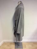 MARKS & SPENCER AUTOGRAPH GREY CASHMERE LONG CARDIGAN SIZE 22