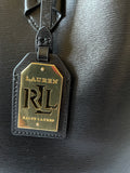 RALPH LAUREN BLACK LEATHER TOTE BAG