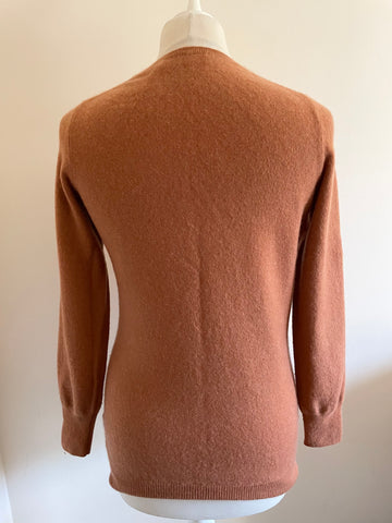 MARKS & SPENCER WOMAN 100% PURE CASHMERE COPPER JUMPER SIZE 10