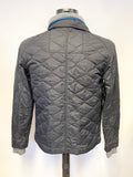 SUPERDRY BLACK QUILTED ZIP UP JACKET SIZE L