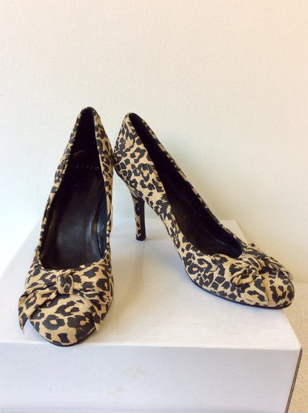 BRAND NEW OFFICE BLACK & CAMEL LEOPARD PRINT HEELS SIZE 7.5/41