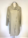 THE MASAI COMPANY BEIGE COTTON ZIP UP JACKET SIZE M