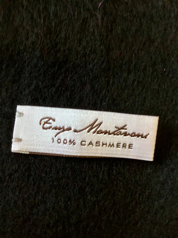 BRAND NEW ENZO MONTANAMI BLACK & DEEP REDS 100% CASHMERE SCARF