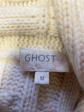 GHOST CREAM CABLE CHUNKY KNIT BOLERO CARDIGAN SIZE M