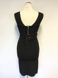 BRAND NEW KAREN MILLEN BLACK STRETCH BODYCON DRESS & MATCHING BOLERO JACKET SIZE 2 UK 8/10/12