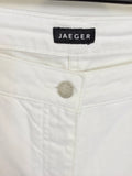 JAEGER WHITE STRAIGHT LEG ANKLE GRAZER JEANS SIZE 16