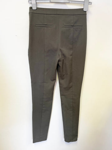 REISS TYNE KHAKI SKINNY LEG TROUSERS SIZE 4