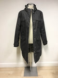 CRAGHOPPERS DARK GREY HOODED WATERPROOF & WINDPROOF COAT SIZE 16