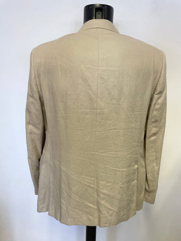 BLAZER TAILORING CREAM LINEN SINGLE BREASTED SUIT SIZE 42R/ 36W