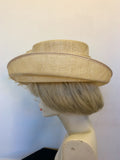 HATMOSPHERE CREAM FEATHER TRIM FORMAL HAT