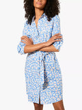 BRAND NEW MINT VELVET ALEX BLUE ANIMAL PRINT SHIRT DRESS SIZE 12