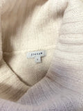 JIGSAW CREAM WOOL & CASHMERE BLEND POLO NECK JUMPER SIZE L