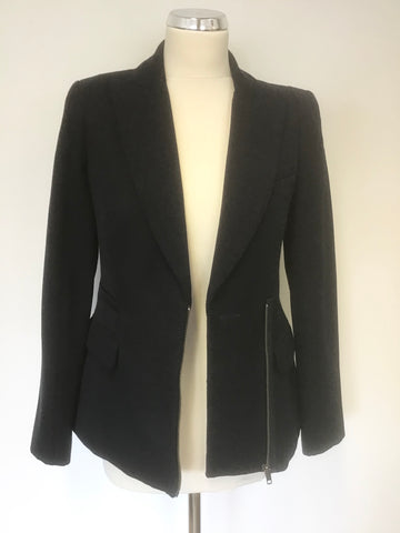 REISS NINETEEN SEVENTY ONE TYLER NAVY BLUE  OFF CENTRE ZIP FASTEN JACKET SIZE S