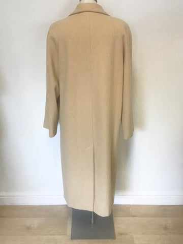 JFW ELEMENTS CREAM WOOL & ANGORA BLEND LONG COAT SIZE 14