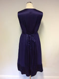 PHASE EIGHT BLUE SILK JEWEL TRIM SPECIAL OCCASION DRESS SIZE 14